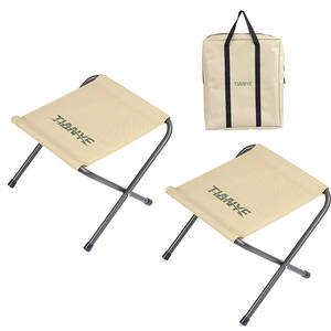 Customized Outdoor <b>Portable</b> Steel Beach Small Travel <b>Stool</b> Camping Hiking Tools Folding Fishing Chair - Product Image 1
