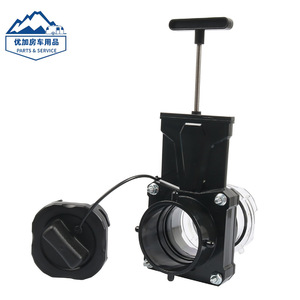 Válvula de desagüe manual para caravana, plástico, negro, para tanque de agua gris, componentes para RV - Product Image 4
