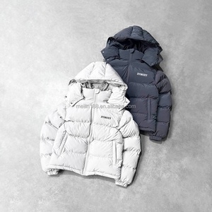 Winter Wear Warm Down Jacket for Men High Quality Zip up <b>Coat</b> Custom Blank Plain <b>Bubble</b> Puffer Fluffy Luxury Down Jacket - Product Image 1