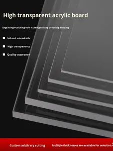 Trong suốt <span class=keywords><strong>Acrylic</strong></span> cứng tấm nhựa thủy tinh hữu cơ PMMA dày tấm tùy chỉnh kích thước cắt dịch vụ A4 2-30mm Độ dày - Product Image 2