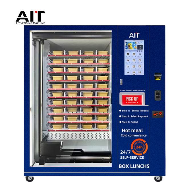 Factory Employee Ready-to-Eat Microwave-Heated Refrigerated Fresh-Keeper Vending Machine for Boxed Meal with SDK Function