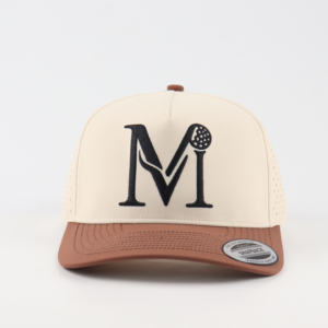 Écussons de golf personnalisés imperméable à l'eau 5 panneaux découpés au laser broderie de papa en détresse bord incurvé unisexe réglable casquette de baseball - Product Image 2