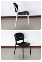 Fauteuil empilable en plastique PP durable, moderne et minimaliste, avec accoudoirs, pour hôtel, restaurant, jardin - Vente en gros