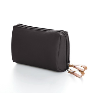 Cosmetic Bag Leather Zipper Closure Portable Travel Storage Case With Compartments For Women Everyday Use - Product Image 1