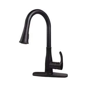 NZMAN Dual sprayer Motion Sensor Sink Faucet, Black Matte Pull Down Kitchen Faucet, Oil Rubbed Bronze Touchless Kitchen Faucet