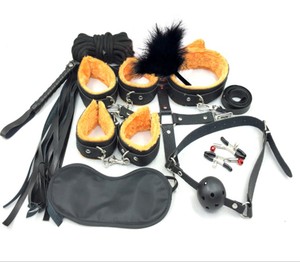<span class=keywords><strong>Sexy</strong></span> Slaaf Lederen Bed Sm Fetish <span class=keywords><strong>Bondage</strong></span> Kit Zwart Rood 10 Stuks Veer Stok Handboeien <span class=keywords><strong>Bondage</strong></span> Beperkingen Voor Volwassen <span class=keywords><strong>Bondage</strong></span> Set - Product Image 2