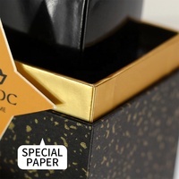 Logo personnalisé de haute qualité imprimé rouge à lèvres soins de la peau boîte-cadeau parfum noir huile essentielle boîte d'emballage de qualité supérieure