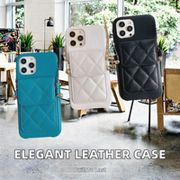 Étui de téléphone de luxe en cuir artificiel antichoc et étanche pour 16 Plus sans support - Design simple et tendance