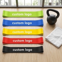 Juego de Bandas de Resistencia del Fabricante, Logotipo Personalizado, Bandas de Resistencia de Tela y Látex para Yoga y Fitness