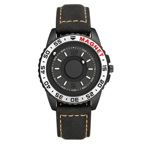 Eutour Montre magnétique innovante en métal pour hommes Montres à quartz simples haut <span class=keywords><strong>de</strong></span> gamme avec bracelet en acier inoxydable Montre originale Relojes - Product Image 5