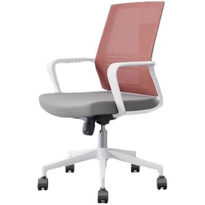 Silla de oficina ergonómica de malla XM-003 negra y gris claro giratoria con ruedas para uso en oficina - Product Image 4