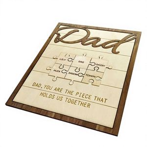 Puzzle en bois personnalisé avec nom et photo, cadre de puzzle familial personnalisé, cadeau pour la fête des mères, cadeau pour la fête des pères - Product Image 2