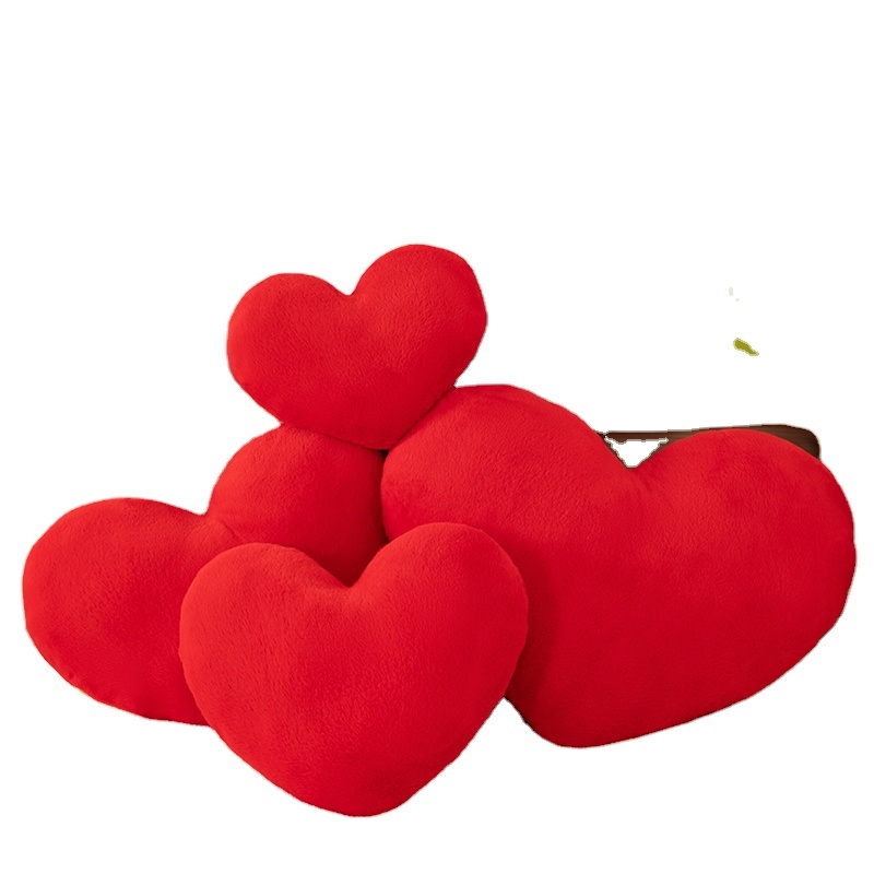 Soft Plush Red Heart Shaped Throw