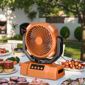 Battery Powered Desktop Camping 10000mAh Four-Speed Auto Shaking Portable Rechargeable <b>Fan</b> <b>with</b> Light Adjustment for Outdoor - Product Image 1
