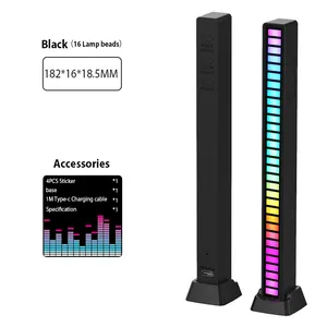 Neues Produkt USB Wiederauf ladbare App-Steuerung RGB-Sprach steuerung LED-Musik rhythmus leuchten