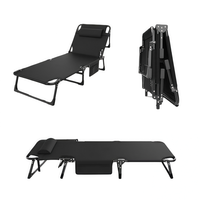 Lit pliant de bureau portable en gros, lit simple pour la pause déjeuner, lit pliant simple