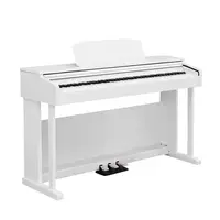 Aksi Palu Keyboard Tertimbang Putih/Hitam dengan Penutup Geser Lurus Fleksibel BT USB 88 Tombol Piano Digital