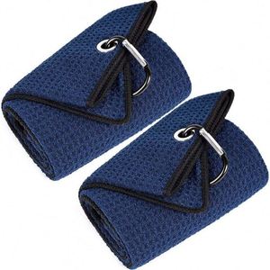 Wholesale Printed Towels With <b>Hook</b> and Pocket Microfiber Fabric Waffle Pattern Golf Towel Custom Logo - Product Image 6