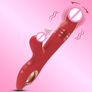 Vibrateur lapin en gros - 10 vitesses, stimulateur double point G et clitoridien, silicone liquide, sans danger pour le corps, étanche, recharge USB, sextoy - Product Image 1