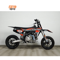 2026 Motor Pit Bike Supermoto Berkualitas Tinggi ZS155CC 190CC Dual On Road 12 inci untuk Balap Motard Dewasa GP Moto Bensin Pit Motard