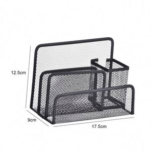 One Stop Shopping Wholesale Metal Mesh Desk Organizer Storage <b>Pen</b> Holder <b>Multi</b>-function File Tray - Product Image 2