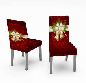 クリスマスプリントのストレッチチェアカバーとテーブルクロスのお祝い装飾用 - Product Image 4