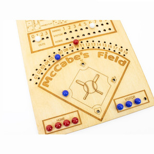 Personnalisé softball amant partie table de bureau personnalisé en bois dés baseball marbre jeu de société gameboards jouet - Product Image 2
