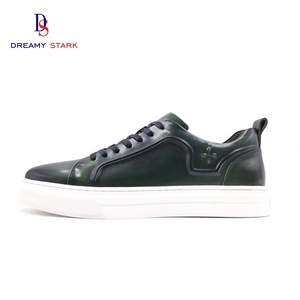 Dreamy Strark, baskets en cuir personnalisées originales à lacets pour hommes, couleur personnalisée, chaussures de marche pour hommes - Product Image 2