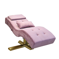 Nouveau levage velours cuir synthétique rose cils abordable cils lit civière ergonomique cils matelas Extension lit