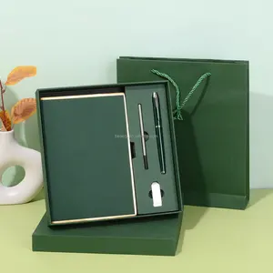 Oem promozionali A5 A6 set di notebook personalizzati Logo di lusso aziendale taccuino regalo aziendale set per gli uomini