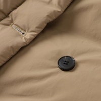 THOUSAND YAN Doudoune courte pour femme en mélange de triacétate, 90 % duvet d'oie blanc, col montant, simple boutonnage