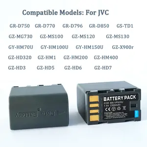 Batterie rechargeable pour caméra BN-VF823 BN-VF808 VF818 pour caméscopes GR-D720D740D790D850D875DA30GZ-X900HD300HM1HD5GS-TD1 - Product Image 5