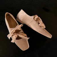 Nouveautés 2026 – Chaussures plates confortables et super tendance en dentelle avec nœud, style bateau pour filles, idéales au quotidien