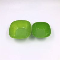 Bol à salade en mélamine verte de haute qualité, bol profond en plastique avec logo personnalisé pour le camping et les pique-niques
