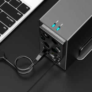 Boîtier en aluminium KINTEC K35272C double baie <span class=keywords><strong>RAID</strong></span> pour disques durs SATA 3,5 pouces, USB 3.2 Gen2, débit de transfert SATA 10 Gbit/s, <span class=keywords><strong>RAID</strong></span> 0/1/JBOD/LARGE U.A.S.P. - Product Image 5