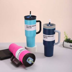 Cross-border New 40oz Fruit Cup 304 Stainless Steel <b>Double</b>-<b>wall</b> Vacuum Insulated Travel <b>Mug</b> Straw 6-12hr Thermal Cold Anti-Drop - Product Image 3