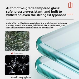Véranda en verre trempé triangulaire en alliage d'aluminium sur mesure, <span class=keywords><strong>isolation</strong></span> thermique, insonorisation pour balcon, jardin, parc et véranda - Product Image 4