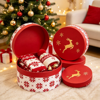 Tube d'expédition de Noël surprise en matériaux biodégradables, boîte cylindrique en papier personnalisée, boîte en carton pour les fêtes