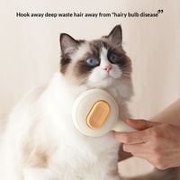 Brosse et peigne multifonctionnels écologiques portables et confortables pour enlever les poils d'animaux, en acier inoxydable, auto-nettoyants pour chats et chiens