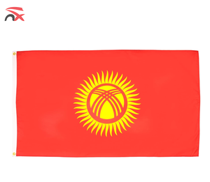 Banderas Nacionales Promocionales de <span class=keywords><strong>Kirguistán</strong></span>, 100% Poliéster, 3x5 pies, Impresión a una Cara, para Exteriores - Product Image 1