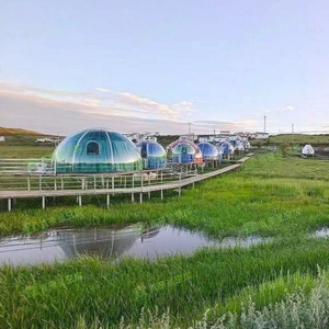 เต็นท์โดม PC ใสสำหรับบ้านทุกหลังดีไซน์แบบ <span class=keywords><strong>geodesic</strong></span> สำหรับบ้านทรงโดมฤดูหนาวพร้อมห้องน้ำในโรงแรม - Product Image 4