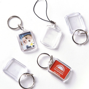 Llavero de acrílico transparente cuadrado colgante de llavero de punto al por mayor Envío de gota personalizado - Product Image 5