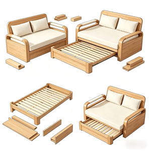 Juego de muebles para sala de estar, sofá cama seccional de cuero de lujo, sofá en forma de U con chaise longue para sala de estar grande. - Product Image 4
