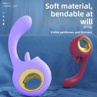 Grenzüberschreitender Zungenleck-Vibrator aus Silikon, wiederaufladbar, 3 Geschwindigkeiten, starke Vibration, präzise G-Punkt-Stimulation, weiblich