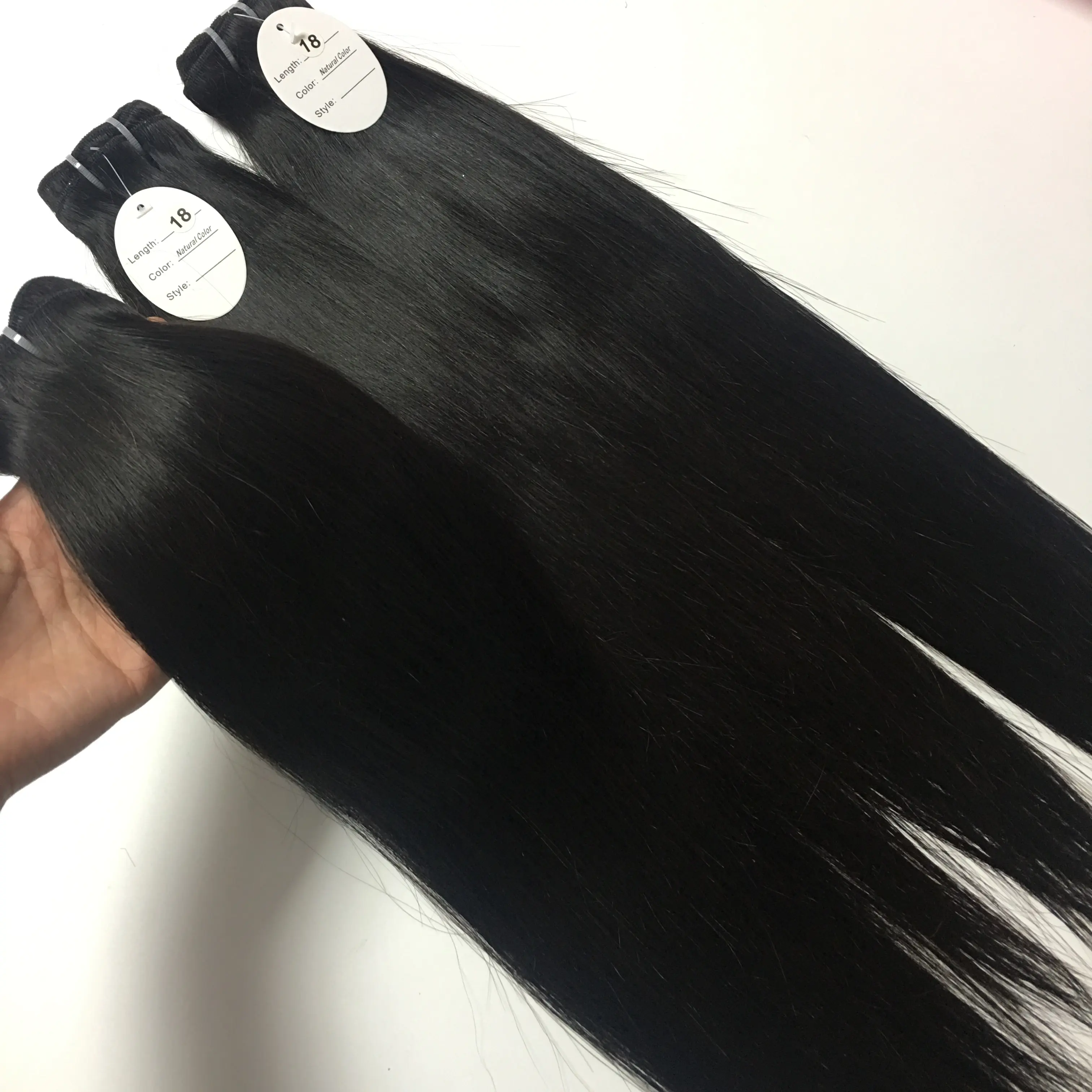 Vendita calda di alta qualità delle materie prime di campione di capelli commercio all'ingrosso dei capelli indiani fornitore guangzhou