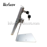 Présentoir iPad en alliage en forme de L Support verrouillable pour comptoir de magasin avec boîtier rotatif Compatible iPad 2 3 4 Air 2 9.7 Pro