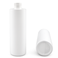 Botella Cilíndrica de Plástico HDPE de 250 ml (8 oz) para Champú, Acondicionador y Loción, Envase Cosmético Vacío con Bomba y Tapa, Suministro de Fábrica