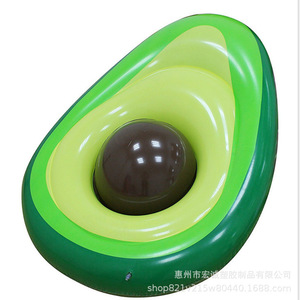 Flotador Inflable de Aguacate Hongcheng, Tumbona para Piscina para Adultos con Pelota, Anillo de Natación de PVC Verde - Product Image 3