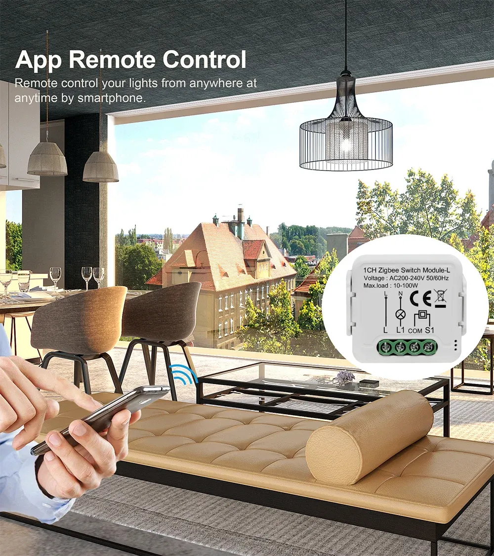 Tuya Smart ZigBee Switch Module 10A DIY Smart Home Light Breaker Alexa Google Home Compatible No Neutral Smart Remote Control · image 4
