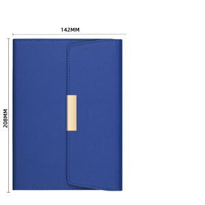 Libreta de Cuero con Solapa A5, Cubierta de PU con Hebilla Metálica Dorada, Ranura <span class=keywords><strong>Oculta</strong></span> para Bolígrafo, Perfecta para Reuniones de Oficina, Diario - Product Image 6